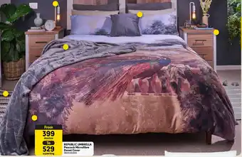 Makro REPUBLIC UMBRELLA Peacock Microfibre Duvet Cover offer