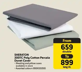 Makro SHERATON 200TC Poly Cotton Percale Duvet Cover offer