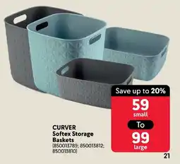 Makro CURVER Softex Storage Baskets offer