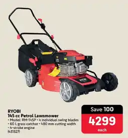 Makro RYOBI 145 cc Petrol Lawnmower offer