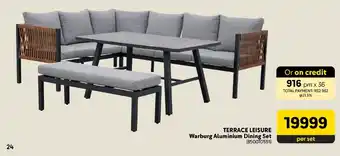 Makro TERRACE LEISURE Warburg Aluminium Dining Set offer