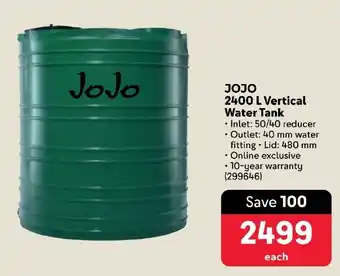 Makro JOJO Vertical Water Tank offer