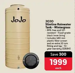 Makro JOJO Slimline Rainwater Tank-Wintergrass offer