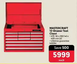 Makro MASTERCRAFT 12-Drawer Tool Chest offer