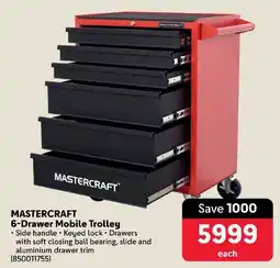 Makro MASTERCRAFT 6-Drawer Mobile Trolley offer