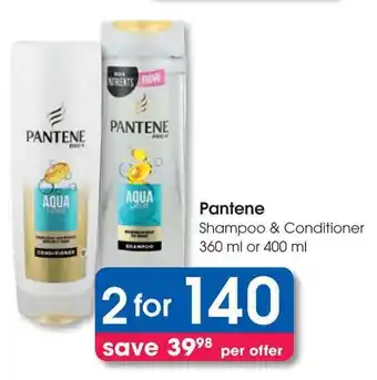 Clicks Pantene Shampoo & Conditioner offer