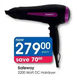 Clicks Safeway 2200 Watt DC Hairdryer offer