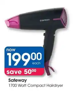 Clicks Safeway 1700 Watt Compact Hairdryer offer