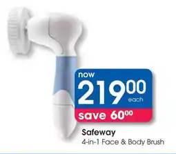 Clicks Safeway 4-in-1 Face & Body Brush offer