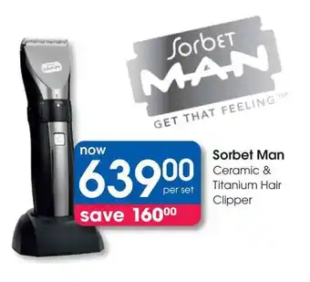 Clicks Sorbet Man Ceramic & Titanium Hair Clipper offer