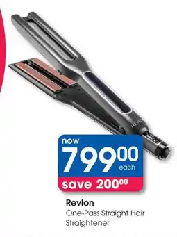 Clicks Revlon One-Pass Straight Hair Straightener offer