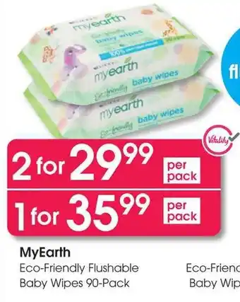 Clicks MyEarth Eco-Friendly Flushable Baby Wipes offer