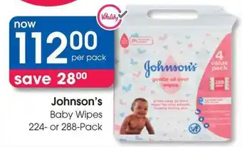 Clicks Johnson's Baby Wipes offer