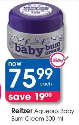 Clicks Reitzer Aqueous Baby Bum Cream offer