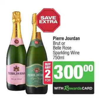 Spar Tops Pierre Jourdan Brut or Belle Rose Sparkling Wine offer