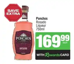 Spar Tops Ponchos Rosado Liqueur offer