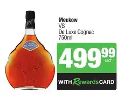 Spar Tops Meukow VS De Luxe Cognac offer