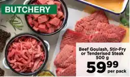 Food Lover's Market Beef Goulash, Stir-Fry or Tenderised Steak offer