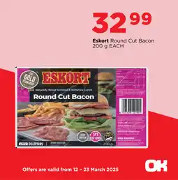 OK Foods Eskort Round Cut Bacon offer