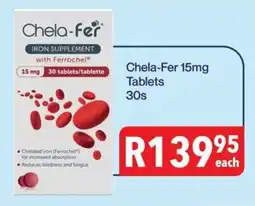 Alpha Pharm Chela-Fer 15mg Tablets offer