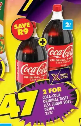 Shoprite Coca-cola original taste less sugar soft drink offer