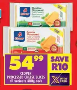 Shoprite Clover processed cheese slices all variants offer