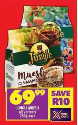Shoprite Jungle muesli all variants offer