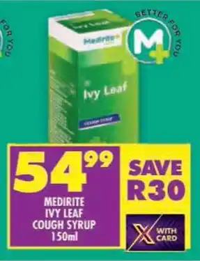 Shoprite Medirite ivy leaf cough syrup offer