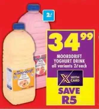 Shoprite Moorddrift yoghurt drink all variants offer