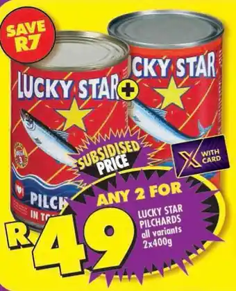 Shoprite Lucky star pilchards all variants offer