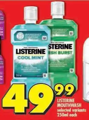 Shoprite Listerine mouthwash selected variants offer