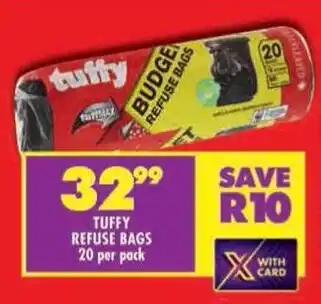 Shoprite Tuffy refuse bags offer