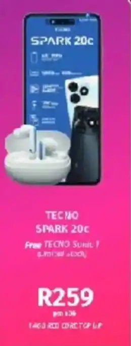 Vodacom Tecno spark 20c offer