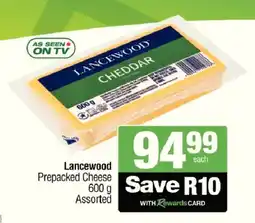 Spar Lancewood Prepacked Cheese Assorted offer