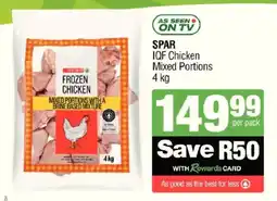 Spar SPAR IQF Chicken Mixed Portions offer