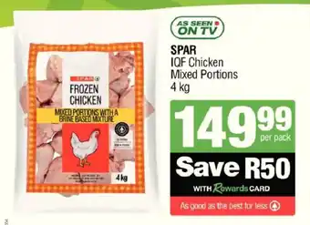 Spar SPAR IQF Chicken Mixed Portions offer