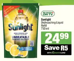 Spar Sunlight Dishwashing Liquid Refill offer