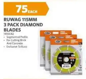 BUCO Ruwag diamond blades offer