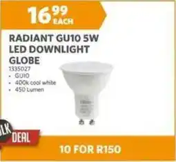 BUCO Radiant gu10 5w led downlight globe offer