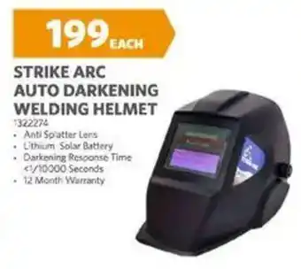 BUCO Strike arc auto darkening welding helmet offer