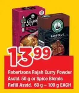 OK Grocer Robertsons Rajah Curry Powder Asstd. or Spice Blends Refill Asstd. offer