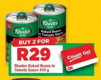 OK Grocer Rhodes Baked Beans in Tomato Sauce offer