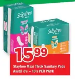 OK Grocer Stayfree Maxi Thick Sanitary Pads Asstd. offer