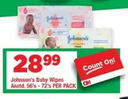 OK Grocer Johnson's Baby Wipes Asstd. offer