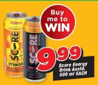 OK Grocer Score Energy Drink Asstd. offer