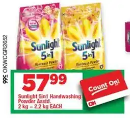 OK Grocer Sunlight 5in1 Handwashing Powder Asstd. offer