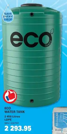 Cashbuild Eco water tank offer