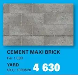 Cashbuild Cement maxi brick offer