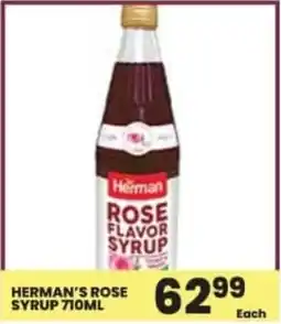 Super Save Herman's rose syrup offer