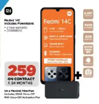 HiFi Corp Redmi 14C Includes Powerbank offer